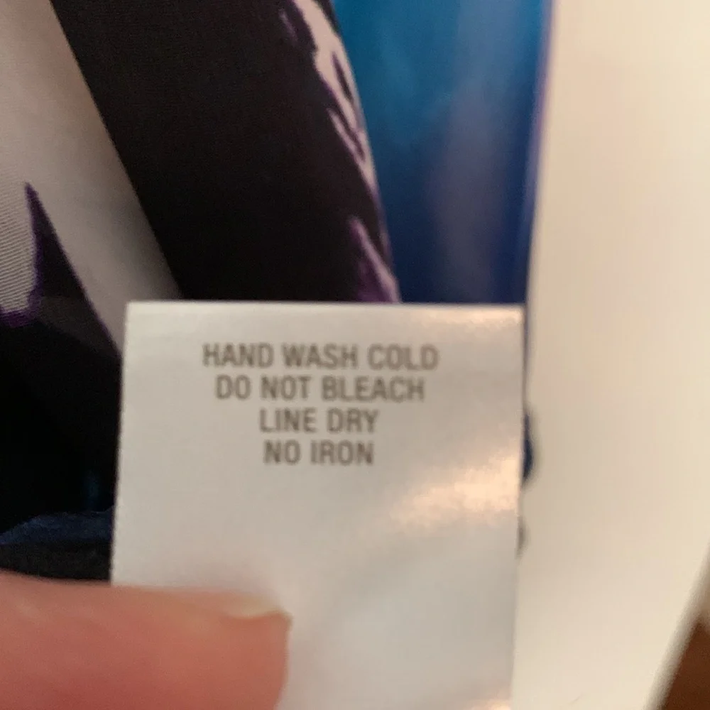 Blue Black Flutter Sleeve Blouse 2X - Picture 9 of 12